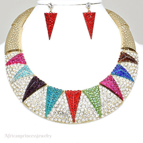 EVENING CRYSTAL NECKLACE SET