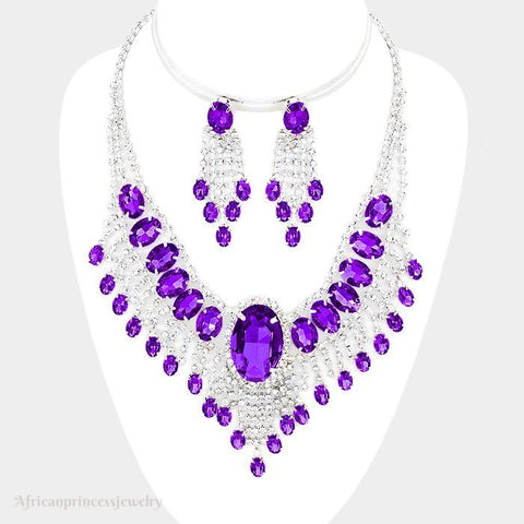 EVENING CRYSTAL NECKLACE SET