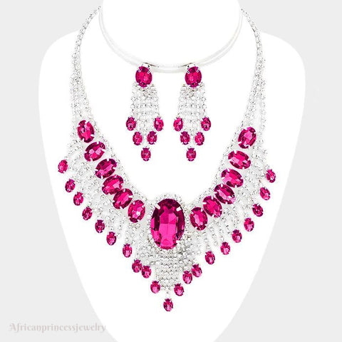 EVENING CRYSTAL NECKLACE SET