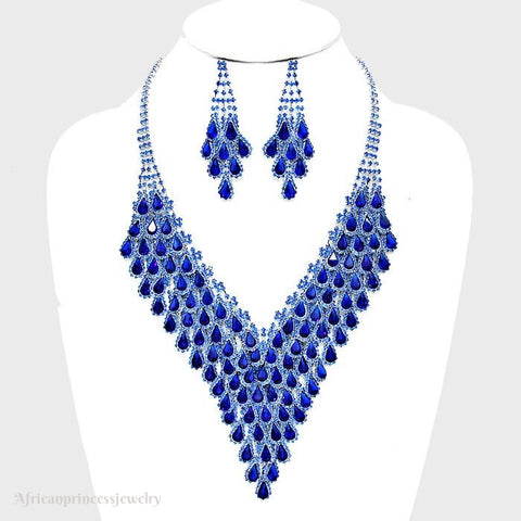 EVENING CRYSTAL NECKLACE SET
