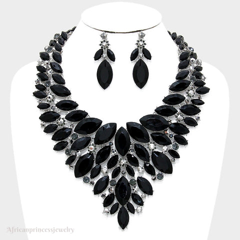 EVENING CRYSTAL NECKLACE SET