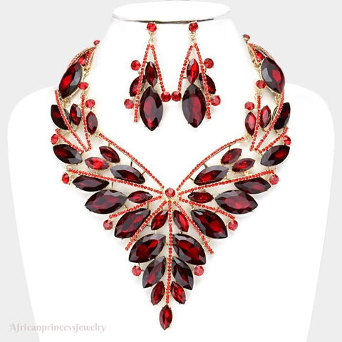 EVENING CRYSTAL NECKLACE SET