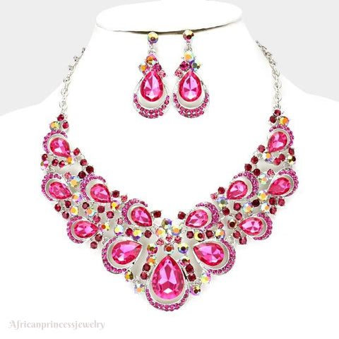 EVENING CRYSTAL NECKLACE SET