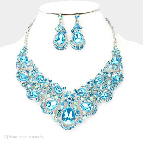 EVENING CRYSTAL NECKLACE SET