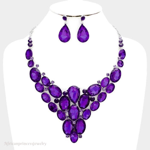 EVENING CRYSTAL NECKLACE SET
