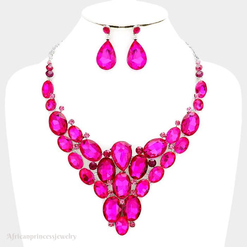EVENING CRYSTAL NECKLACE SET