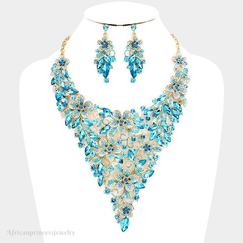 EVENING CRYSTAL NECKLACE SET