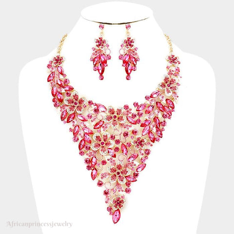 EVENING CRYSTAL NECKLACE SET