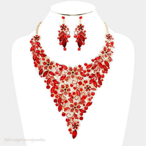 EVENING CRYSTAL NECKLACE SET