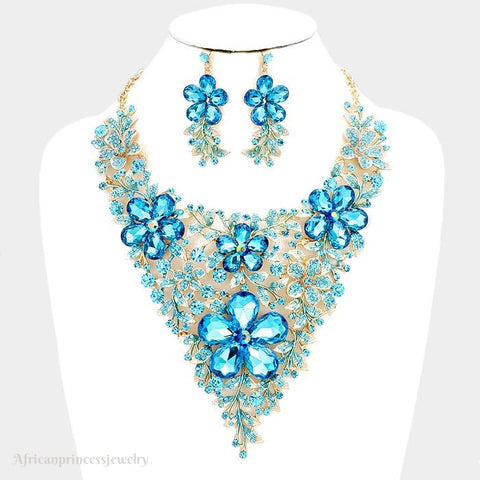 EVENING CRYSTAL NECKLACE SET