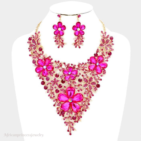EVENING CRYSTAL NECKLACE SET
