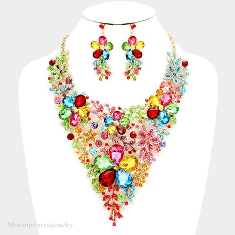 EVENING CRYSTAL NECKLACE SET