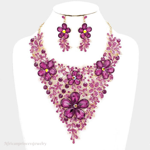 EVENING CRYSTAL NECKLACE SET