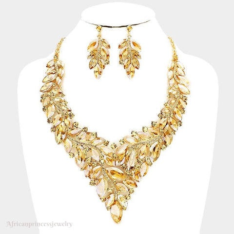 EVENING CRYSTAL NECKLACE SET