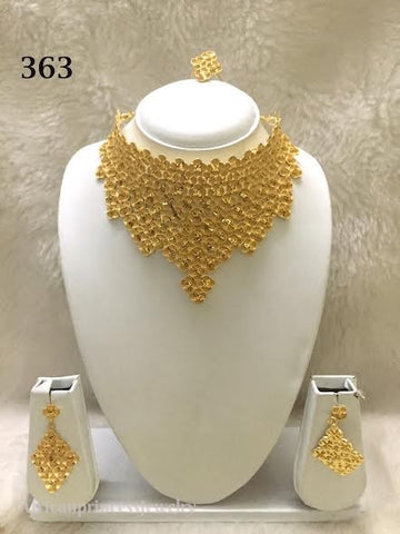 THREE PIECE INDIAN / AFRICAN NECKLACE SET