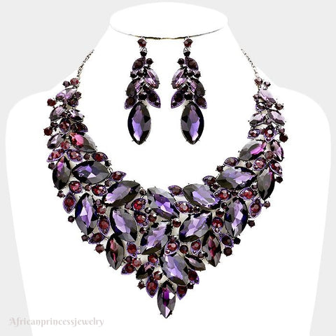 EVENING CRYSTAL NECKLACE SET