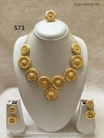 THREE PIECE INDIAN / AFRICAN NECKLACE SET