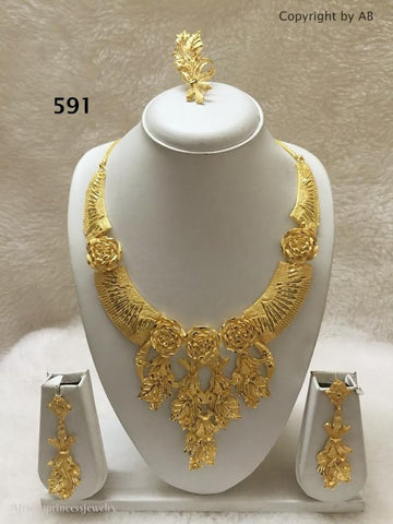 THREE PIECE INDIAN / AFRICAN NECKLACE SET