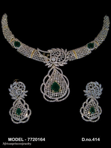 CUBIC ZIRCONIA NECKLACE SET