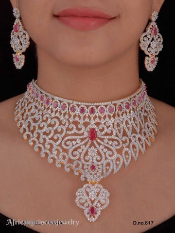 CUBIC ZIRCONIA NECKLACE SET