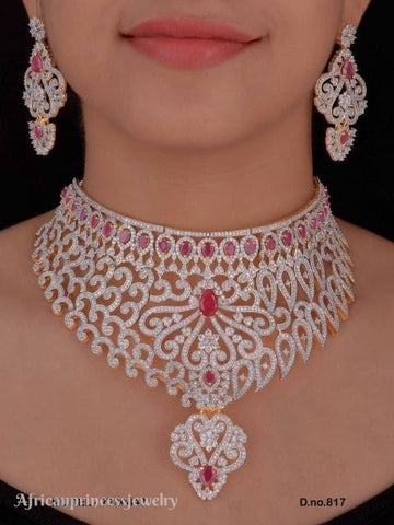 CUBIC ZIRCONIA NECKLACE SET