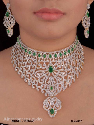 CUBIC ZIRCONIA NECKLACE SET