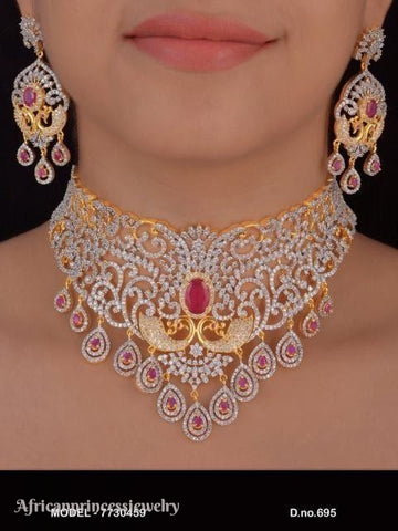 CUBIC ZIRCONIA NECKLACE SET