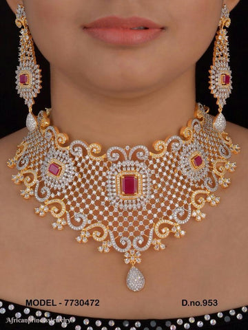 CUBIC ZIRCONIA NECKLACE SET
