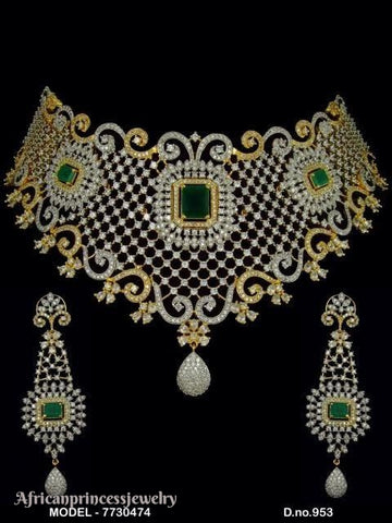 CUBIC ZIRCONIA NECKLACE SET