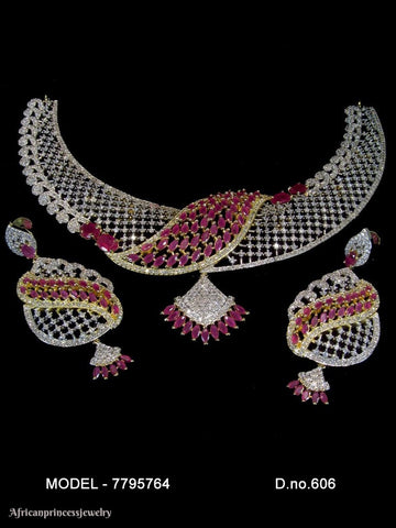 CUBIC ZIRCONIA NECKLACE SET