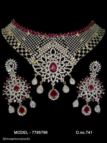 CUBIC ZIRCONIA NECKLACE SET