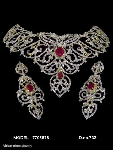 CUBIC ZIRCONIA NECKLACE SET