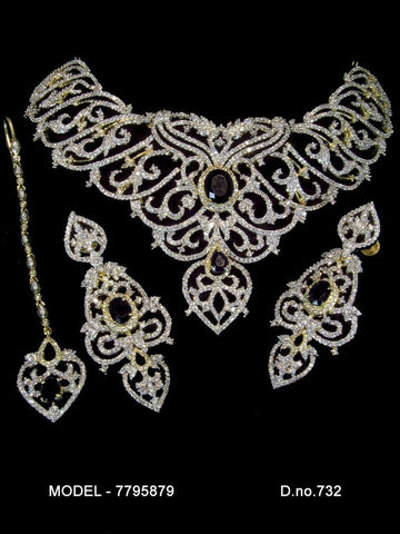 CUBIC ZIRCONIA NECKLACE SET