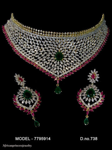 CUBIC ZIRCONIA NECKLACE SET