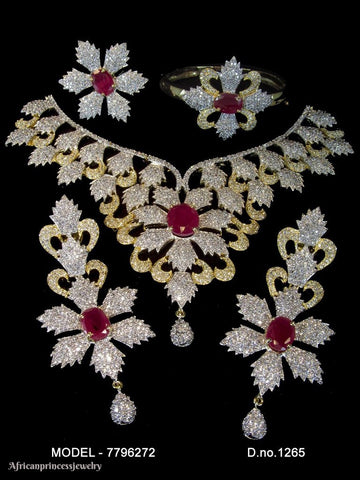 CUBIC ZIRCONIA NECKLACE SET