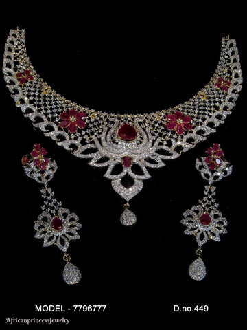 CUBIC ZIRCONIA NECKLACE  SET