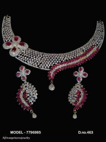 CUBIC ZIRCONIA NECKLACE SET