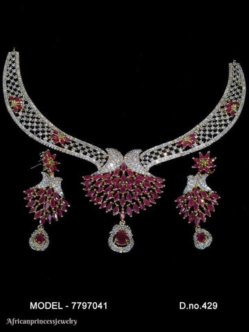 CUBIC ZIRCONIA NECKLACE SET