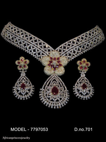 CUBIC ZIRCONIA NECKLACE SET