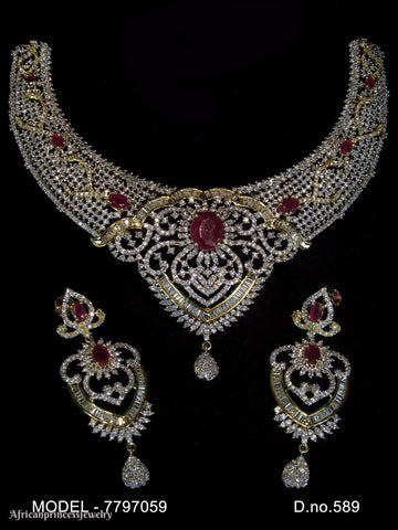 CUBIC ZIRCONIA NECKLACE SET