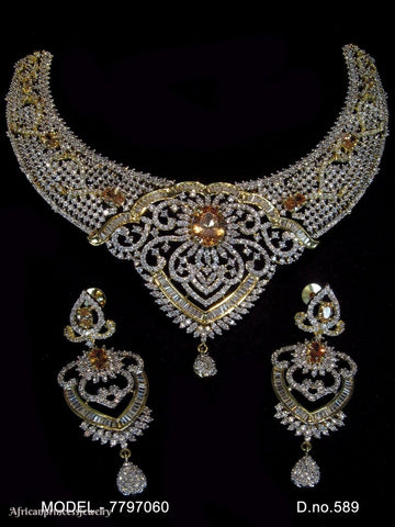 CUBIC ZIRCONIA NECKLACE SET