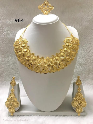 THREE PIECE INDIAN / AFRICAN NECKLACE SET
