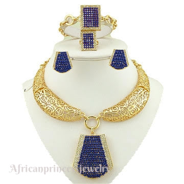 FOUR PIECE 18K GOLD PLATED NECKLACE SET