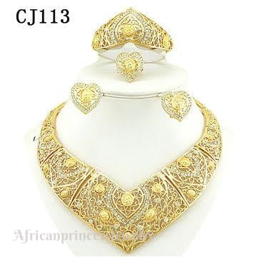 FOUR PIECE 18K GOLD PLATED NECKLACE SET