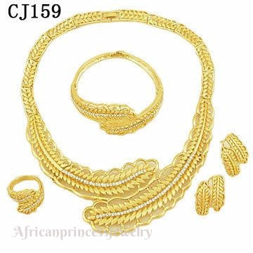 FOUR PIECE 18K GOLD PLATED NECKLACE SET