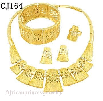 FOUR PIECE 18K GOLD PLATED NECKLACE SET