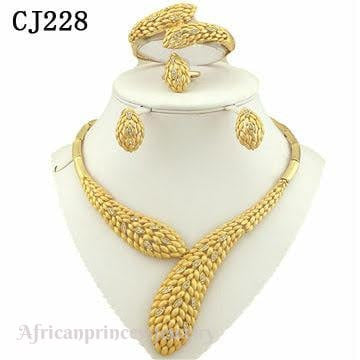 FOUR PIECE 18K GOLD PLATED NECKLACE SET