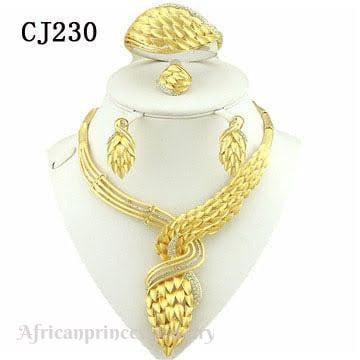FOUR PIECE 18K GOLD PLATED NECKLACE SET