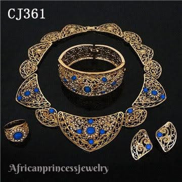 FOUR PIECE 18K GOLD PLATED NECKLACE SET