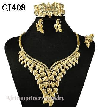 FOUR PIECE 18K GOLD PLATED NECKLACE SET